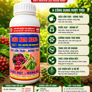 SIÊU KALI NANO- Chuyên dùng cho hồ tiêu, cà phê