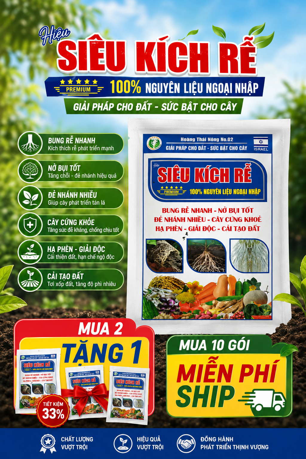 Siêu kích rễ-BỔ SUNG LÂN + KẼM, HỖ TRỢ RỄ KHỎE – CHỒI MẠNH – HOA ĐỒNG ĐỀU