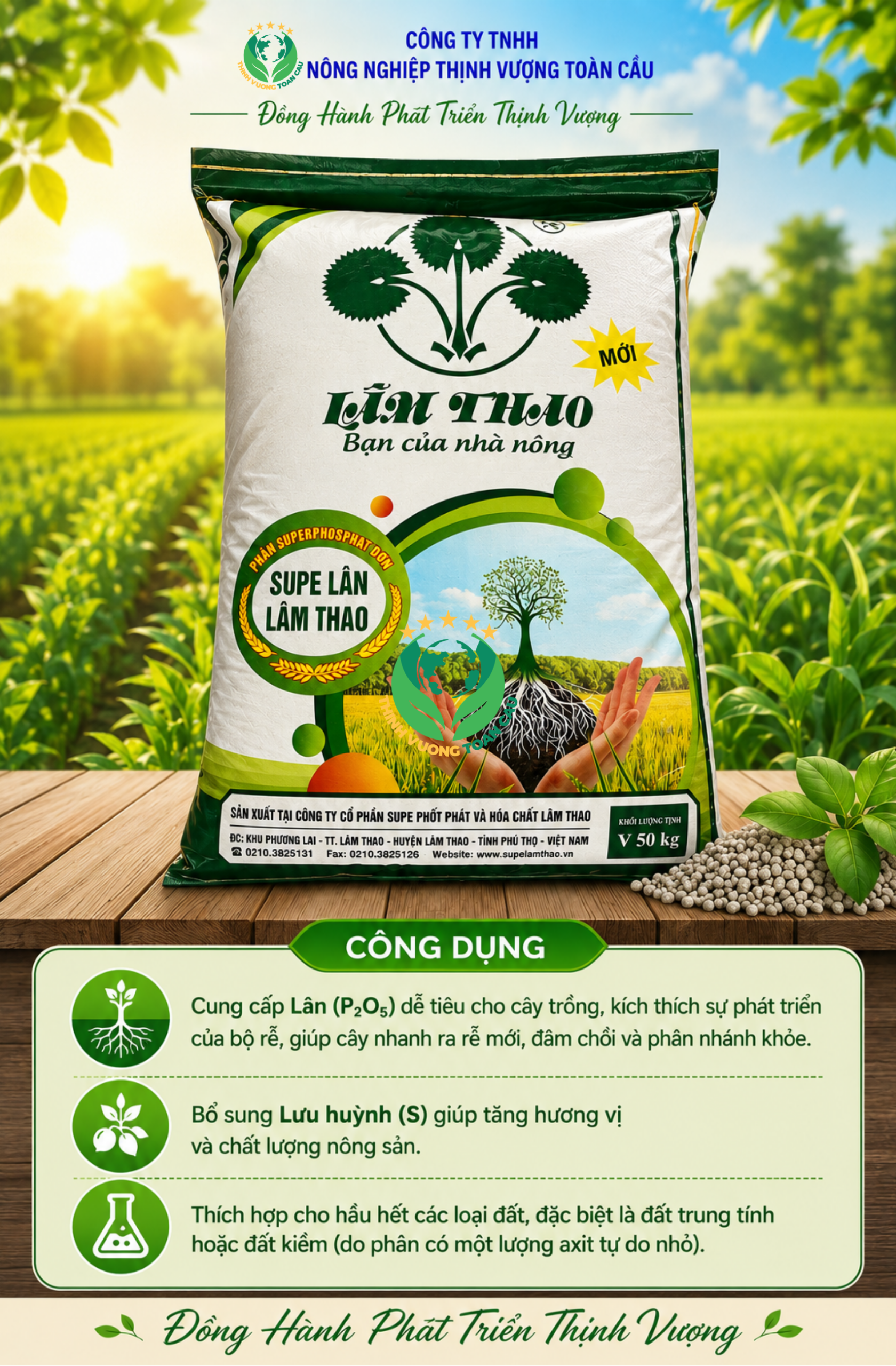 Phân Superphosphat đơn - Super lân Lâm Thao