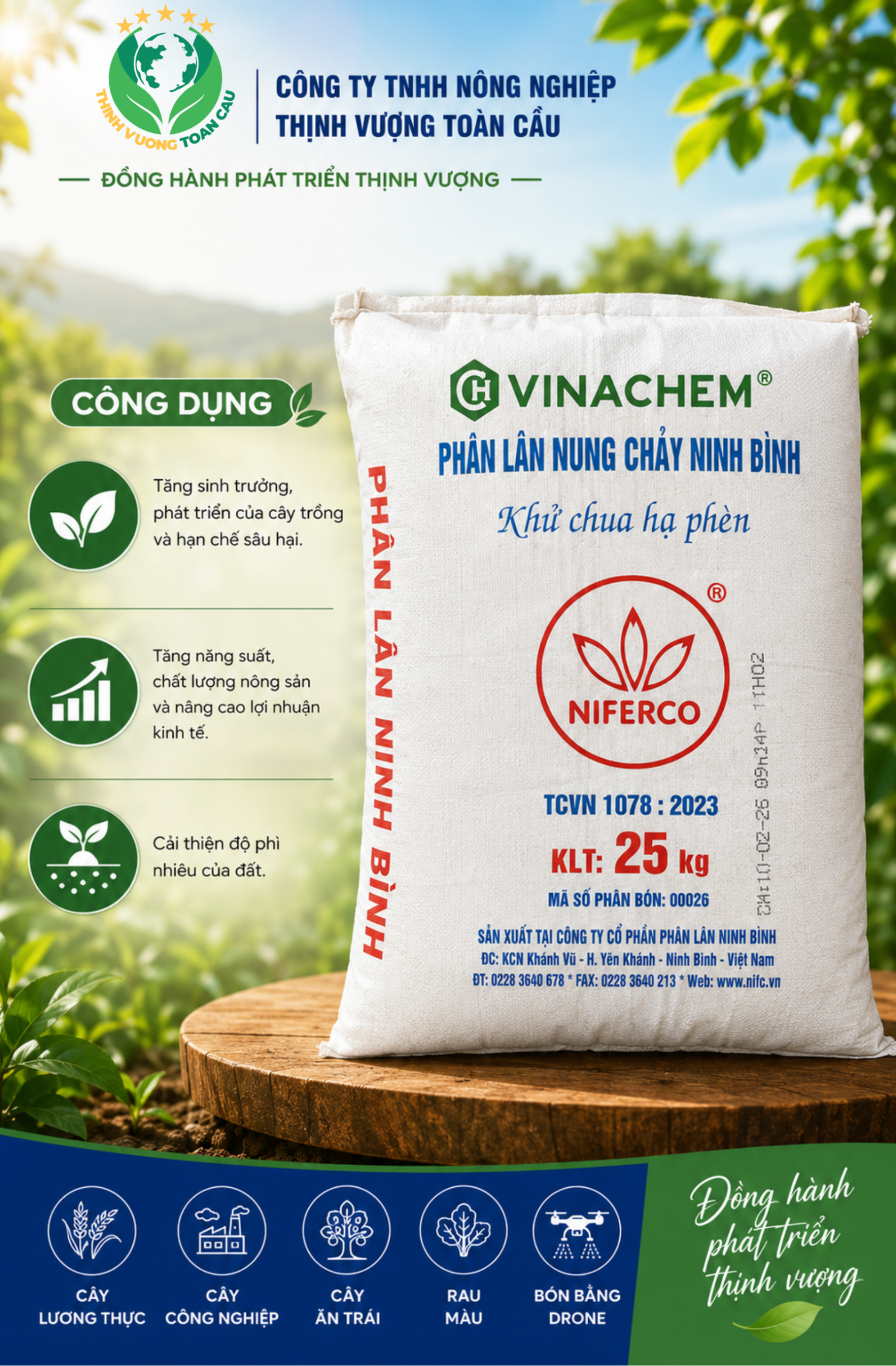 Phân lân nung chảy Ninh Bình