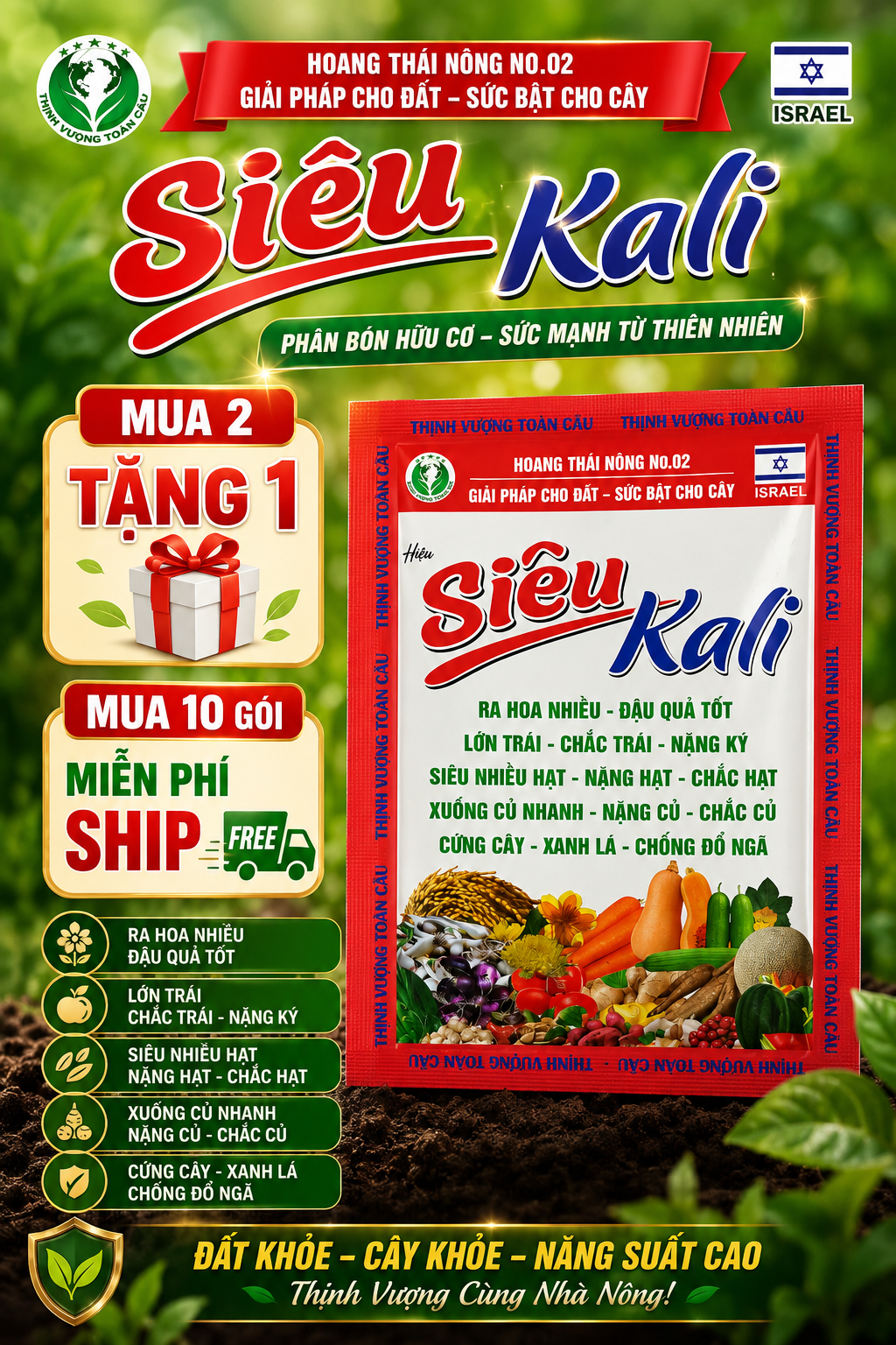 Siêu Kali- Dưỡng quả