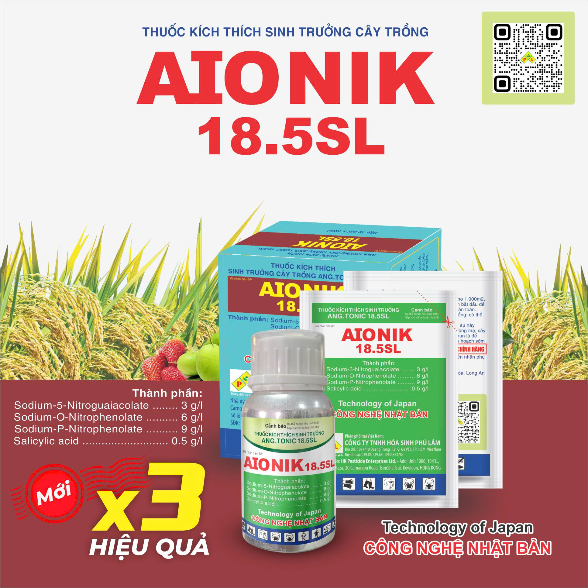 Thuốc kích thích sinh trưởng cây trồng AIONIK 18.5SL