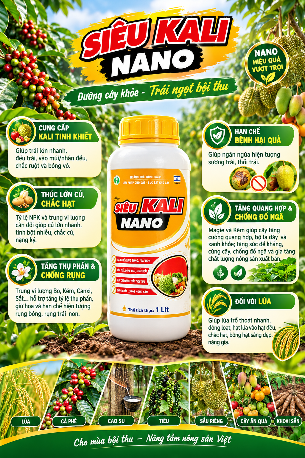 Phân Bón Siêu Kali Nano 1LIT – Bí Quyết Lớn Trái, Chắc Hạt, Chống Rụng Bông & Trái Non Toàn Diện Phân Bón Siêu Kali Nano 1LIT – Bí Quyết Lớn Trái, Chắc Hạt, Chống Rụng Bông & Trái Non Toàn Diện